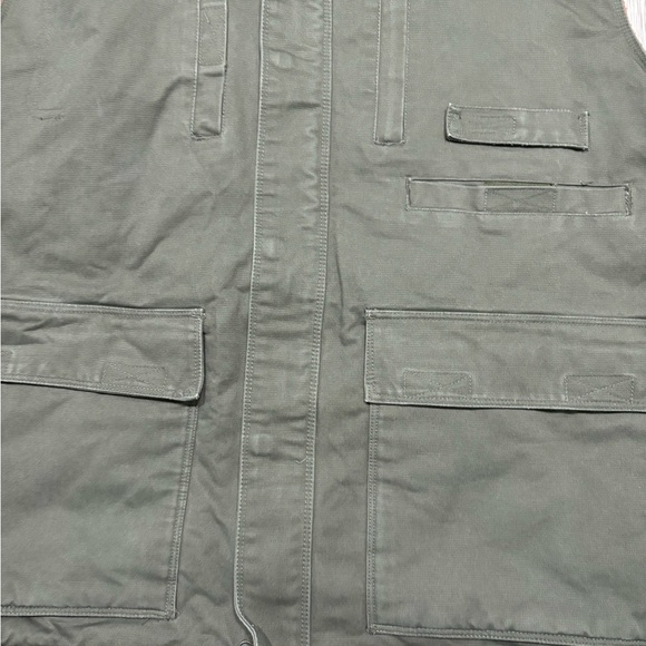 Men's Olive and Orange Outdoor Vest - Picture 2 of 7